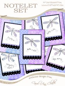Dragonfly Wishes Notelet Set