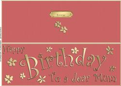 Large Dl Birthday Mum Quick Cut and Fold Card