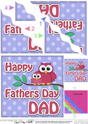 Owl Felties Dad Fathers Day Wavy Corner Side Topper