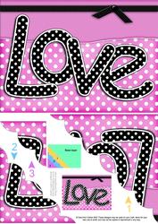 A5 Polka Dot Love Scallop Corner Side Stacker Topper