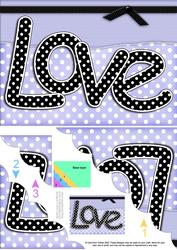 A5 Polka Dot Love Scallop Corner Side Stacker Topper
