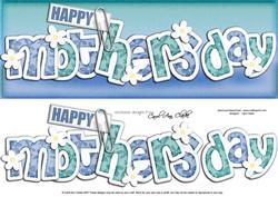 Large Dl Mothers Day Felties Quick Card with 3D Decoupage