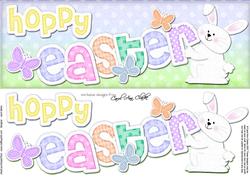 Large Dl Easter Boy Bunny Felties Quick Card with 3D Decoupa