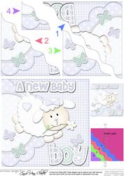 A New Baby Boy Lamb Felties Wavy Corner