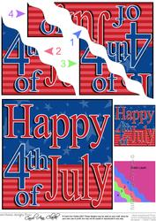 4th July Wavy Corner Side Stacker Topper