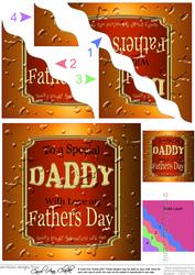 Beer Label Daddy Fathers Day Wavy Corner Side Stacker Topper