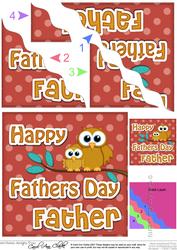 Owl Felties Father Fathers Day Wavy Corner Side Topper