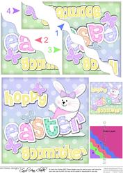 Hoppy Easter Godmother Easter Bunny Girl Felties Wavy Corner