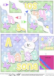 Scottish Gaelic Hoppy Easter Bunny Boy Felties Wavy Corner