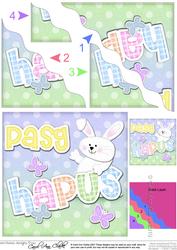 Welsh Hoppy Easter Bunny Boy Felties Wavy Corner