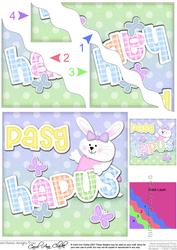 Welsh Hoppy Easter Bunny Girl Felties Wavy Corner