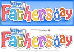 Large Dl Fathers Day Felties Quick Card with 3D Decoupage