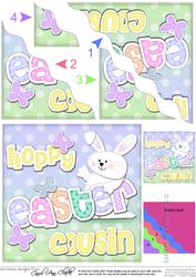 Hoppy Easter Cousin Bunny Boy Felties Wavy Corner