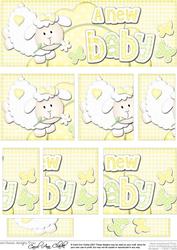 Dl a New Baby Lamb Felties Side Stacker Topper
