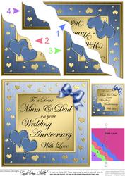 Mum and Dad Wedding Anniversary Wavy Corner