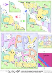 Happy Easter Nephew Easter Chick Felties Wavy Corner