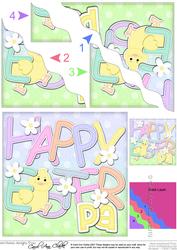 Happy Easter Pa Easter Chick Felties Wavy Corner