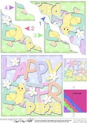 Happy Easter Pappa Easter Chick Felties Wavy Corner