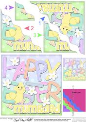 Happy Easter Mum and Dad Easter Chick Felties Wavy Corner