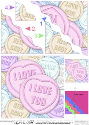 I Love You Sweet Heart Wavy Corner Side Stacker Topper