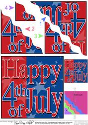 4th July Wavy Corner Side Stacker Topper