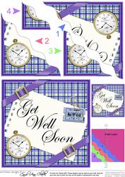 Tartan Get Well Soon Wavy Corner