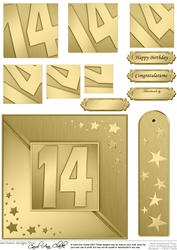 14th Metallic Age Quick Card with Twisted Pyramage