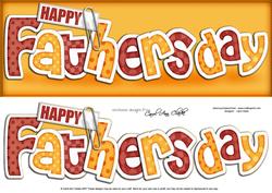 Large Dl Fathers Day Felties Quick Card with 3D Decoupage