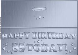 Large Dl 85th Birthday Quick Cut and Fold Card
