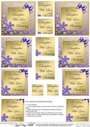 Floral Elegance Daughter Birthday Pyramage Sheet