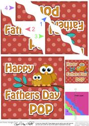 Owl Felties Pop Fathers Day Wavy Corner Side Topper