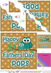 Owl Felties Pops Fathers Day Wavy Corner Side Stacker