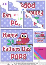 Owl Felties Pops Fathers Day Wavy Corner Side Stacker