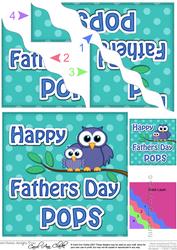 Owl Felties Pops Fathers Day Wavy Corner Side Stacker