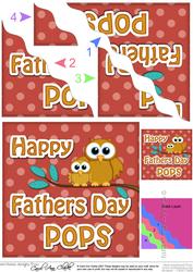 Owl Felties Pops Fathers Day Wavy Corner Side Stacker