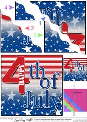 4th July Wavy Corner Side Stacker Topper