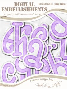 Felties Lowercase Alpha Digital Embellishment