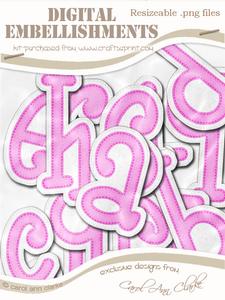Felties Lowercase Alpha Digital Embellishment