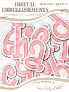 Felties Lowercase Alpha Digital Embellishment