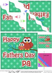 Owl Felties Pa Fathers Day Wavy Corner Side Stacker