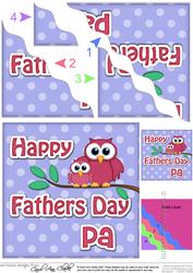 Owl Felties Pa Fathers Day Wavy Corner Side Stacker