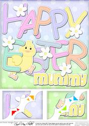 8x8 Happy Easter Mummy Easter Chick Felties
