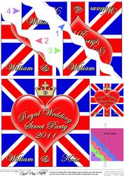 Royal Wedding Wavy Corner Side Stacker Topper