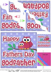Owl Felties Godfather Fathers Day Wavy Corner Side Stacker