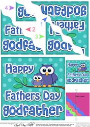 Owl Felties Godfather Fathers Day Wavy Corner Side Stacker