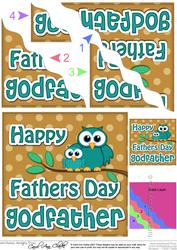Owl Felties Godfather Fathers Day Wavy Corner Side Stacker