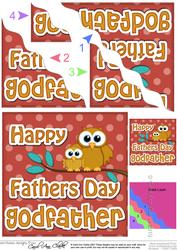 Owl Felties Godfather Fathers Day Wavy Corner Side Stacker