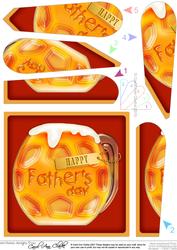 Mines a Pint Fathers Day Quick Card N Fan Pyramage Topper