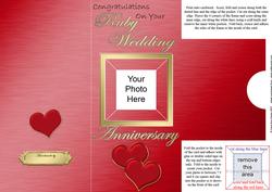 Add a Photo Ruby Wedding Anniversary with Easy Fold Frame
