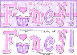 Large Dl Fancy Cupcake Felties Quick Card with 3D Decoupage